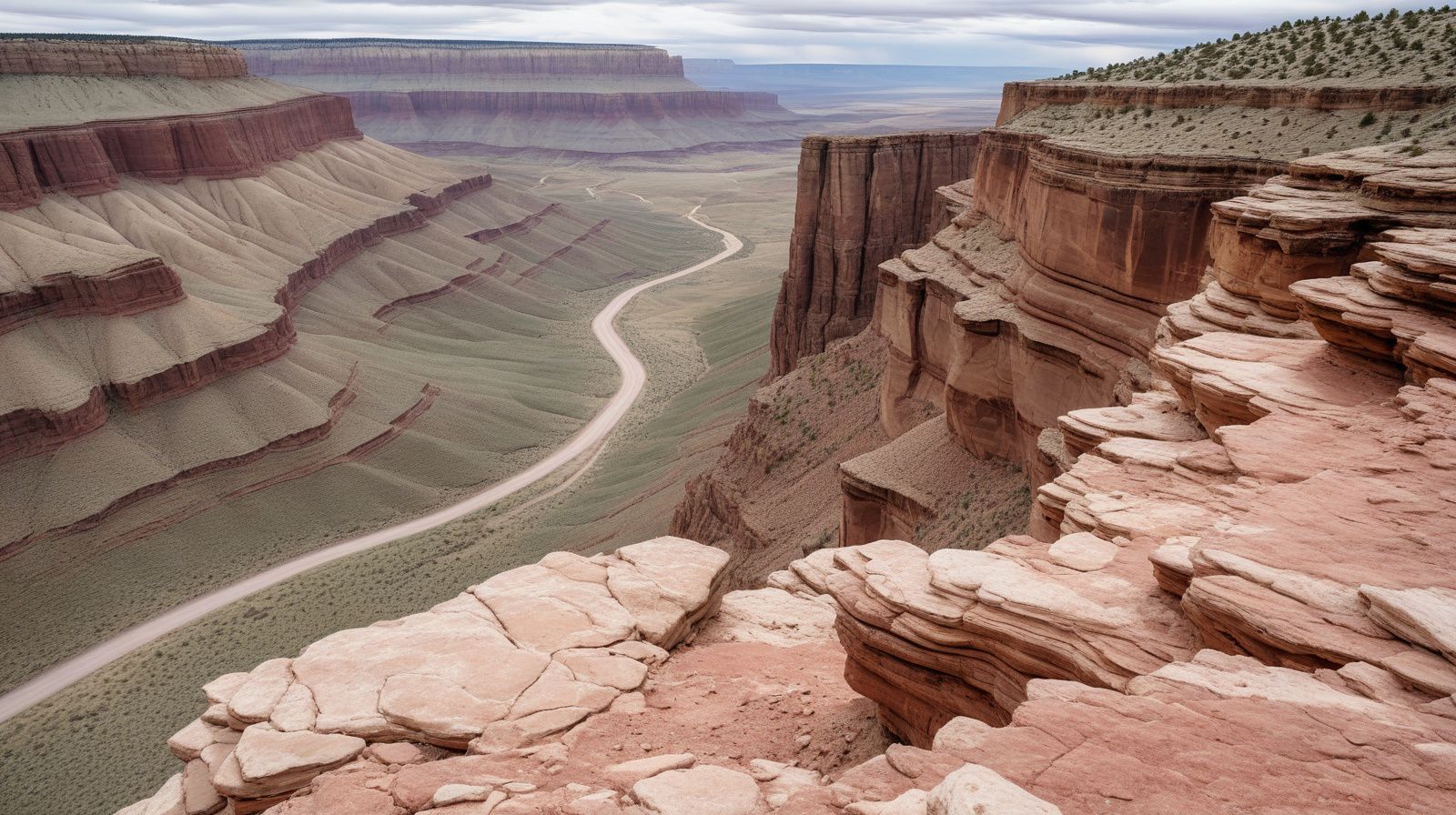 A dry canyon and mesa country in Las Animas County, southern Colorado