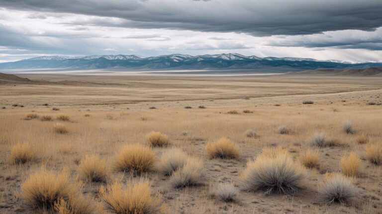 The flat San Luis Valley floor with distant snow-dusted peaks